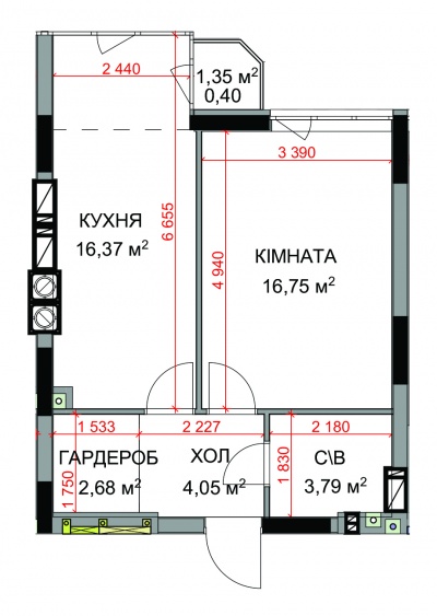 Квартира 1В